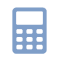 icon illustration of a calculator