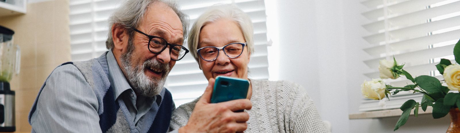 Couple looking at a phone screen