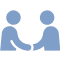 icon illustration of two people shaking hands